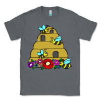 Charcoal Heather bee hive Classic Tee - artisFamous