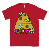 Red bee hive Classic Tee - artisFamous