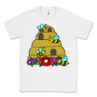 White bee hive Classic Tee - artisFamous