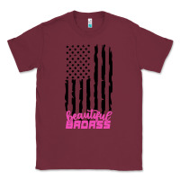 Burgundy beautiful badass american Classic Tee - artisFamous