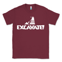 Burgundy excavate funny Classic Tee - artisFamous