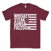 Burgundy whiskey steak guns freedom Classic Tee - artisFamous