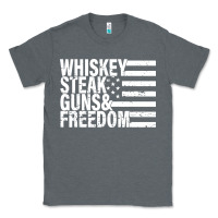 Charcoal Heather whiskey steak guns freedom Classic Tee - artisFamous