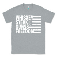 Heather Grey whiskey steak guns freedom Classic Tee - artisFamous