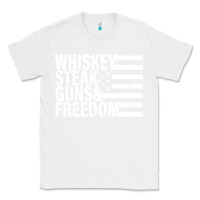 White whiskey steak guns freedom Classic Tee - artisFamous