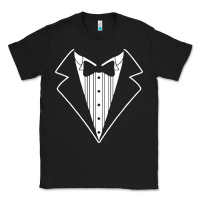 Black fake tux tuxedo suit tie Classic Tee - artisFamous