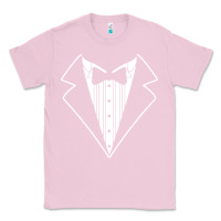 Bubblegum Pink fake tux tuxedo suit tie Classic Tee - artisFamous