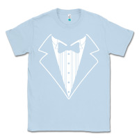 Dusty Blue fake tux tuxedo suit tie Classic Tee - artisFamous