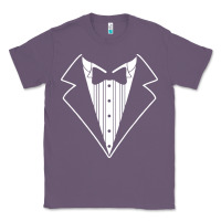 Lavender fake tux tuxedo suit tie Classic Tee - artisFamous
