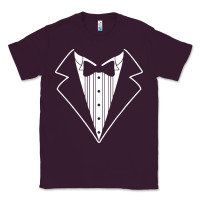 Plum fake tux tuxedo suit tie Classic Tee - artisFamous