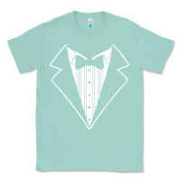Seafoam fake tux tuxedo suit tie Classic Tee - artisFamous