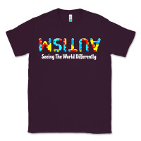 Plum autism seeing the world differently Classic Tee - artisFamous