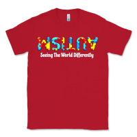 Red autism seeing the world differently Classic Tee - artisFamous
