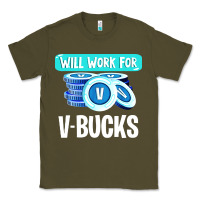 Army Green will work for v bucks youth gamer Classic Tee - artisFamous