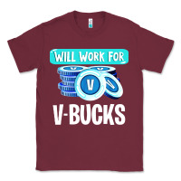 Burgundy will work for v bucks youth gamer Classic Tee - artisFamous
