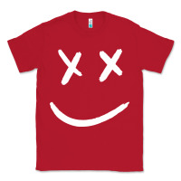 Red x eyed smiley face x eyes smiling Classic Tee - artisFamous