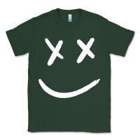 Sports Green x eyed smiley face x eyes smiling Classic Tee - artisFamous