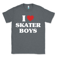 Charcoal Heather i love skater boys Classic Tee - artisFamous