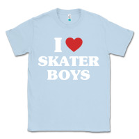 Dusty Blue i love skater boys Classic Tee - artisFamous