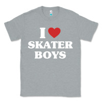 Heather Grey i love skater boys Classic Tee - artisFamous