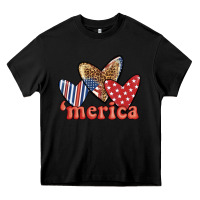 Black merica 4th of july hearts Heavy Core Tee - BundleAndBundleShop