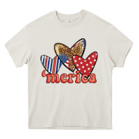 Cream merica 4th of july hearts Heavy Core Tee - BundleAndBundleShop