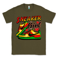 Army Green sneaker girl Classic Tee - FaDigitalArtStudio