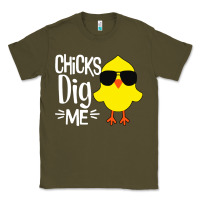 Army Green kids chick dig me Classic Tee - artisFamous