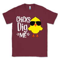 Burgundy kids chick dig me Classic Tee - artisFamous