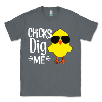 Charcoal Heather kids chick dig me Classic Tee - artisFamous