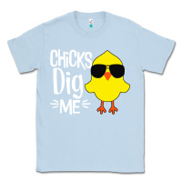 Dusty Blue kids chick dig me Classic Tee - artisFamous