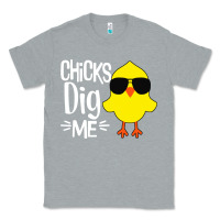 Heather Grey kids chick dig me Classic Tee - artisFamous
