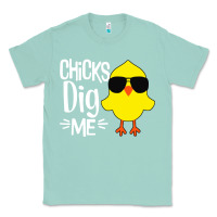Seafoam kids chick dig me Classic Tee - artisFamous