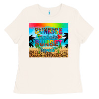 Bone sunrise sunburn sunset repeat Ladies Tee - Artiststas