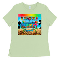 Matcha sunrise sunburn sunset repeat Ladies Tee - Artiststas