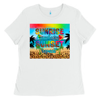 White sunrise sunburn sunset repeat Ladies Tee - Artiststas