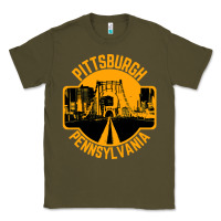 Army Green pittsburgh pennsylvania Classic Tee - artisFamous
