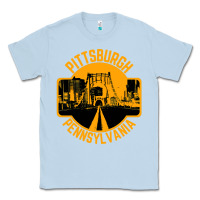 Dusty Blue pittsburgh pennsylvania Classic Tee - artisFamous