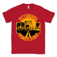 Red pittsburgh pennsylvania Classic Tee - artisFamous