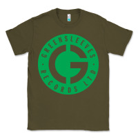Army Green Greensleeves Records Classic Tee - artisFamous