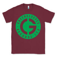 Burgundy Greensleeves Records Classic Tee - artisFamous