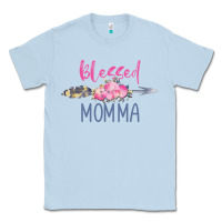 Dusty Blue blessed momma Classic Tee - artisFamous