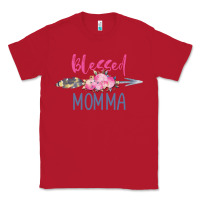 Red blessed momma Classic Tee - artisFamous