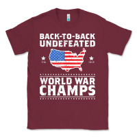 Burgundy back to back undefeated world war champs Classic Tee - artisFamous