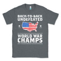 Charcoal Heather back to back undefeated world war champs Classic Tee - artisFamous