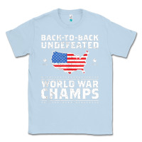 Dusty Blue back to back undefeated world war champs Classic Tee - artisFamous