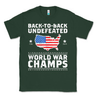 Sports Green back to back undefeated world war champs Classic Tee - artisFamous