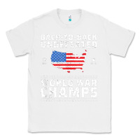 White back to back undefeated world war champs Classic Tee - artisFamous