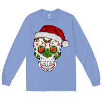 Colony Blue sugar skull  christmas Long Sleeve Tee - BarkalooDesign