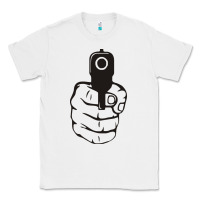 White hands up pistol Classic Tee - artisFamous